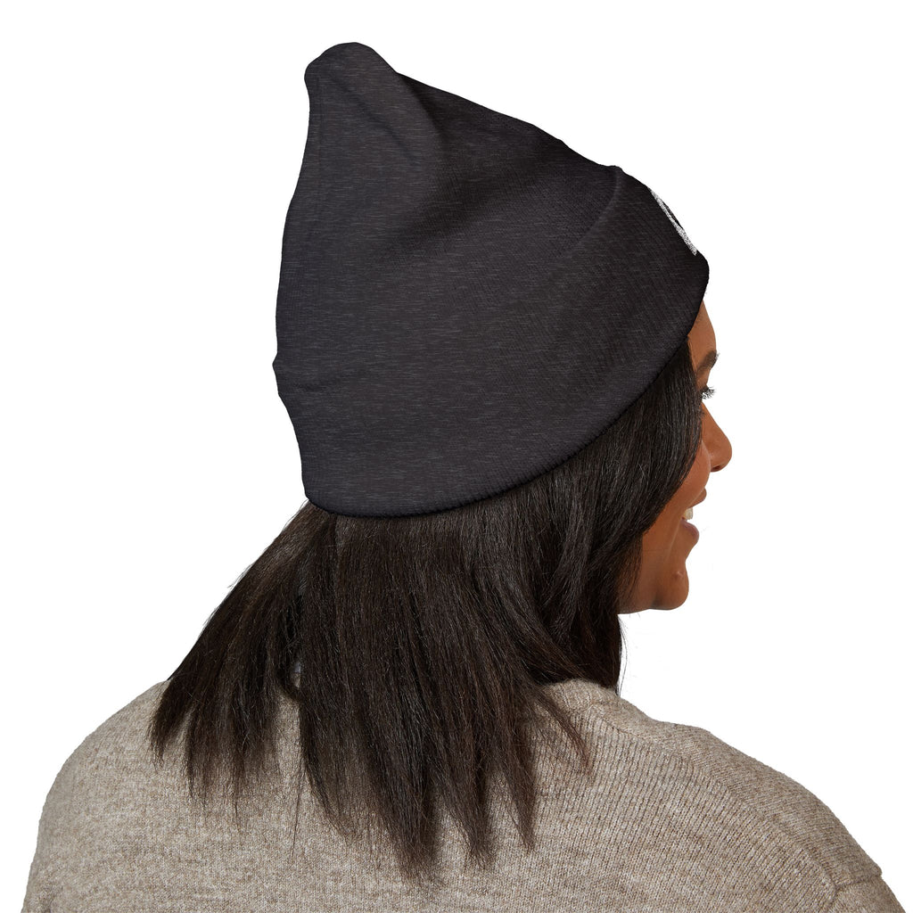 Embroidered Minimalist Circle Logo Cuffed Beanie