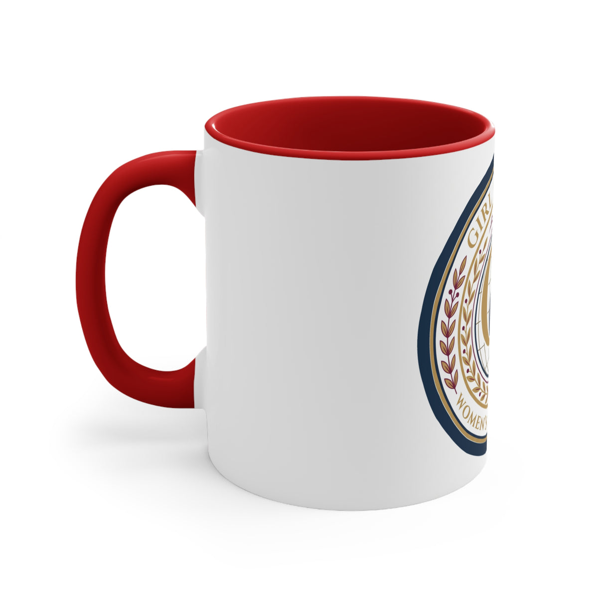 Girl Overdue Women’s Empowerment Accent Mug — Inspirational Pink-Trim Coffee Cup