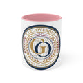 Girl Overdue Women’s Empowerment Accent Mug — Inspirational Pink-Trim Coffee Cup
