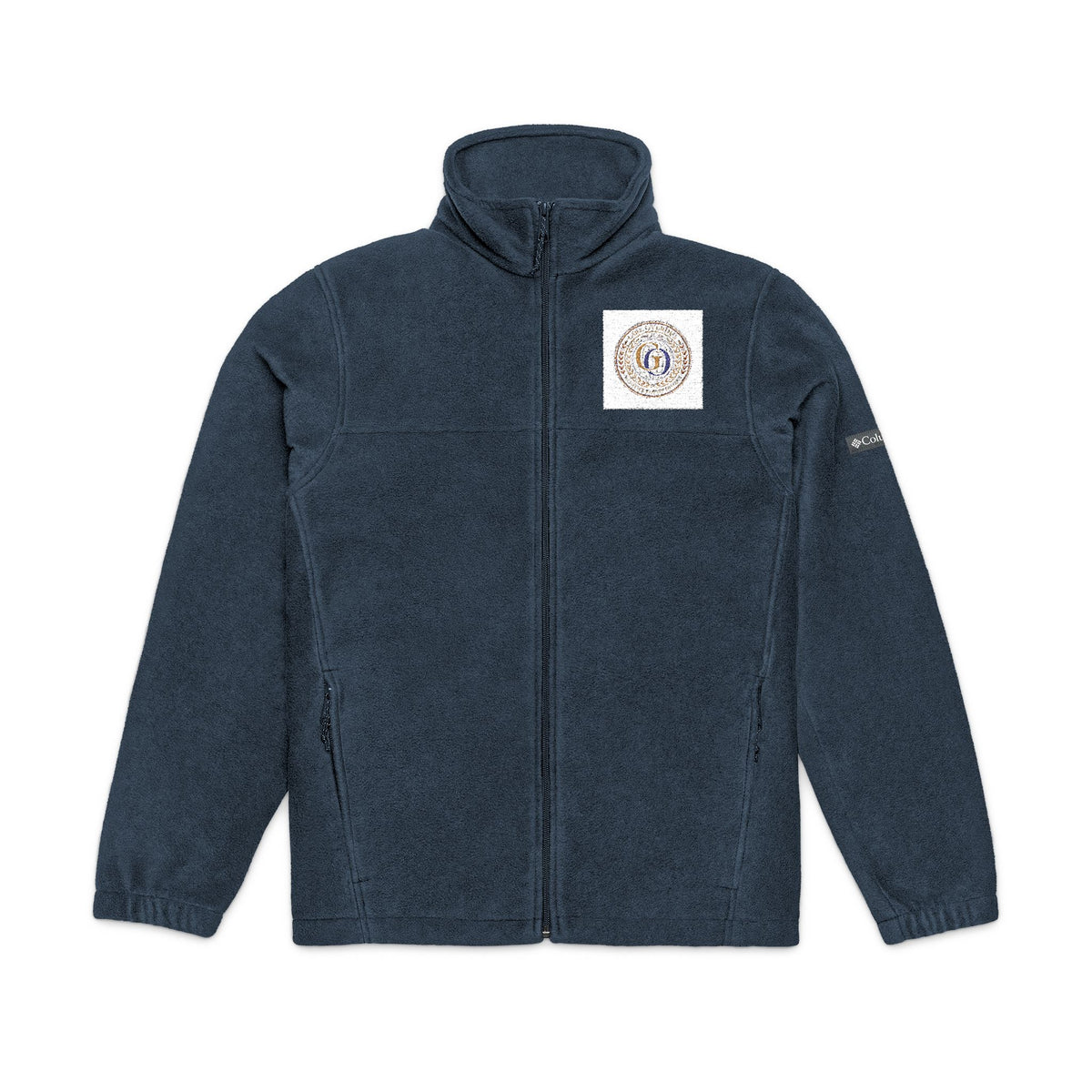 Embroidered Fleece Jacket — Nautical Compass Crest