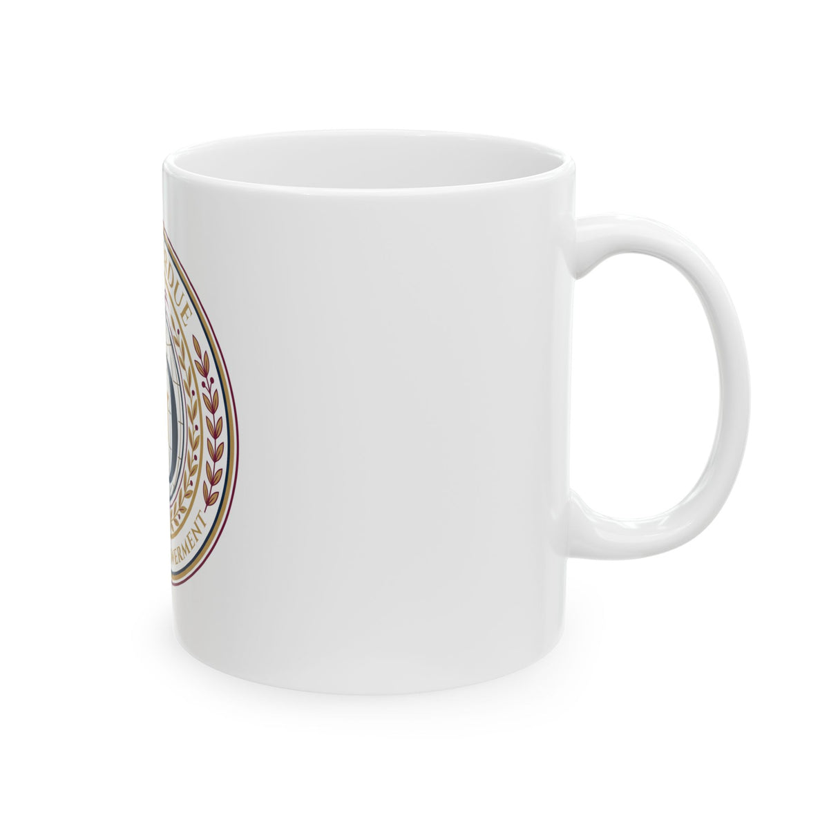 Ceramic Mug — "Girl Overdue" Women's Empowerment Emblem Coffee Mug (11oz/15oz)