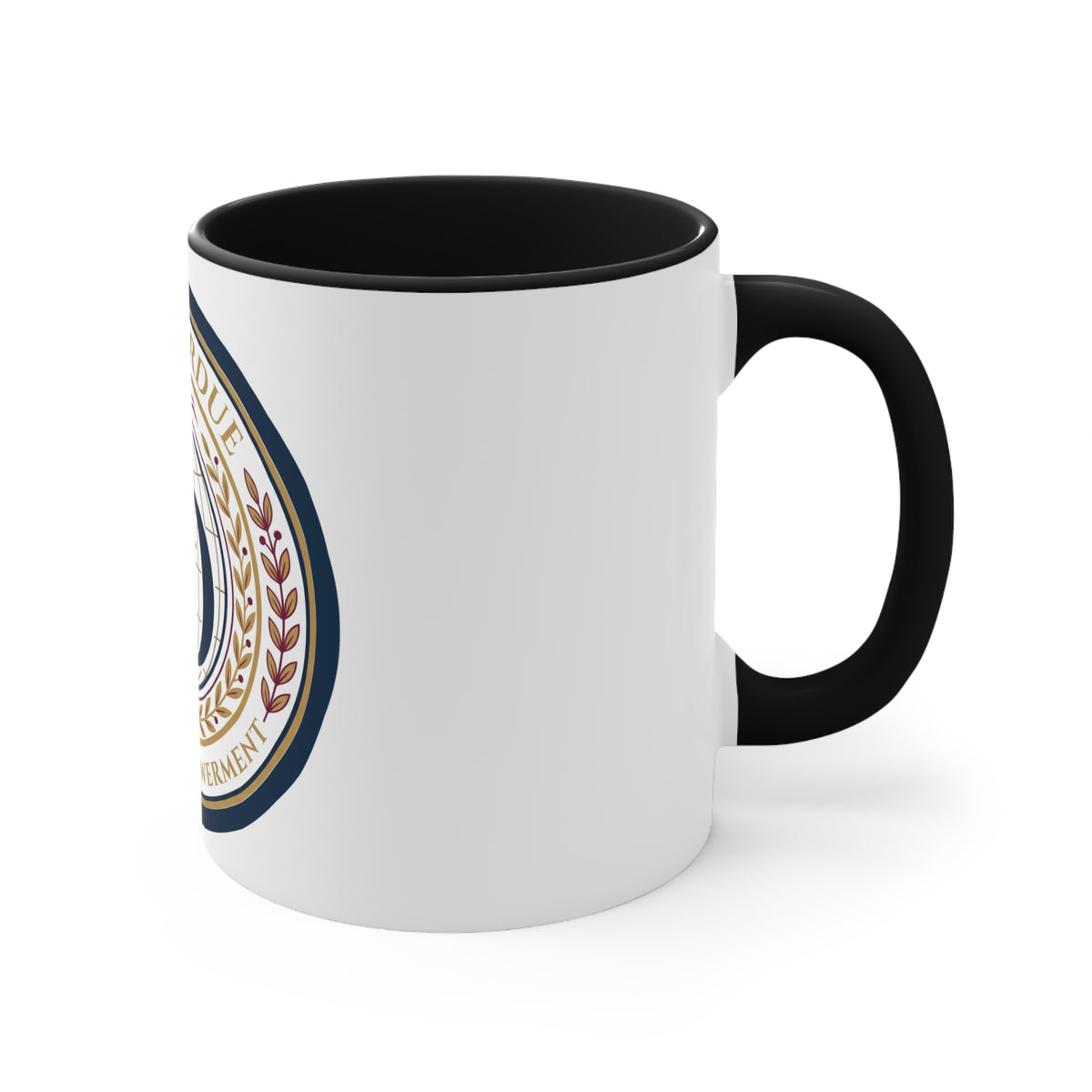 Girl Overdue Women’s Empowerment Accent Mug — Inspirational Pink-Trim Coffee Cup