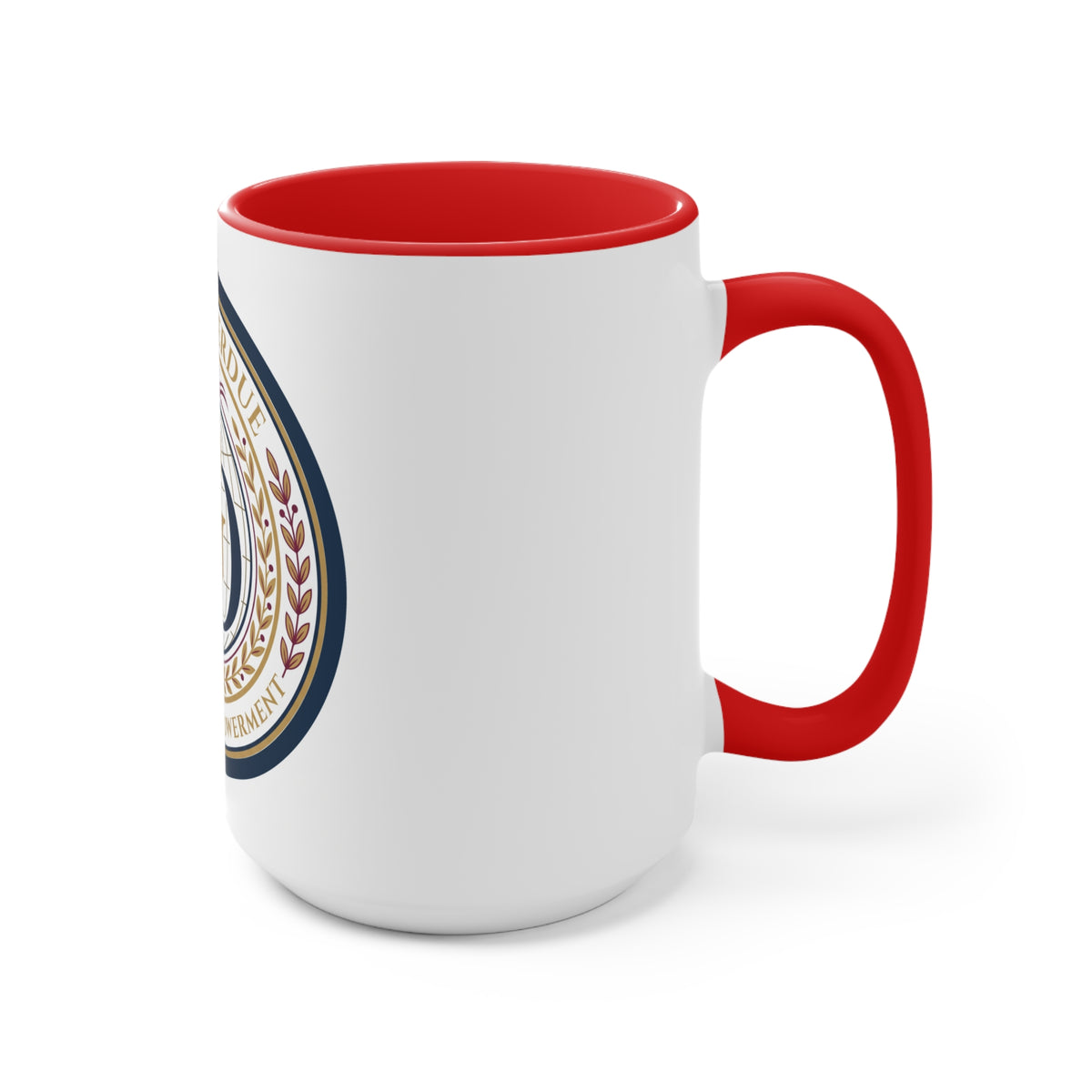Girl Overdue Women’s Empowerment Accent Mug — Inspirational Pink-Trim Coffee Cup