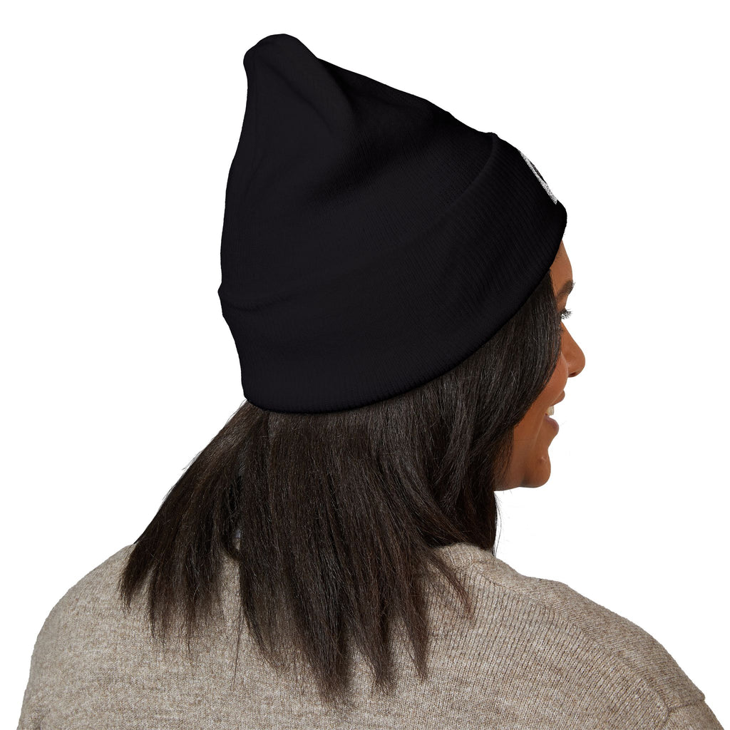Embroidered Minimalist Circle Logo Cuffed Beanie