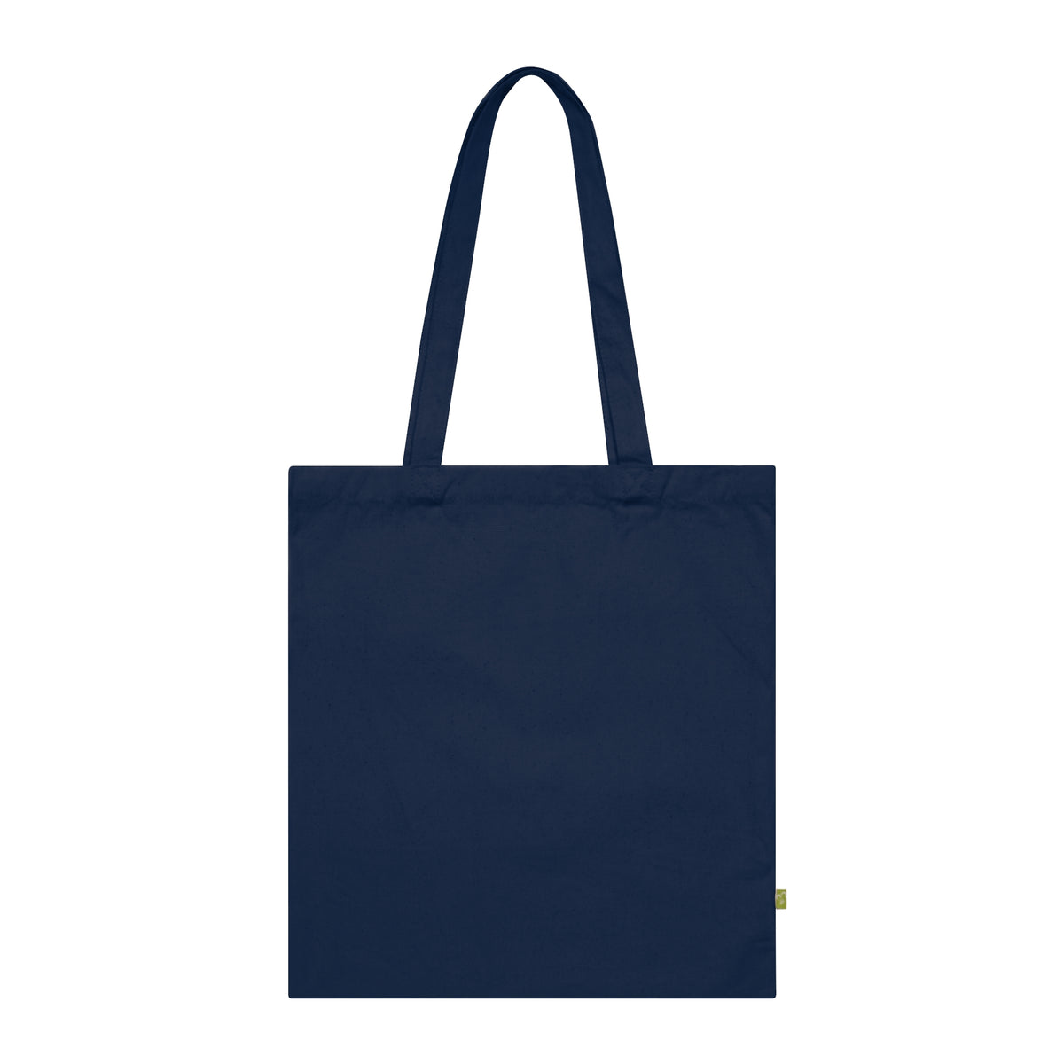 Girl Overdoing It Emblem Tote Bag — Organic Cotton Navy Reusable Shopper