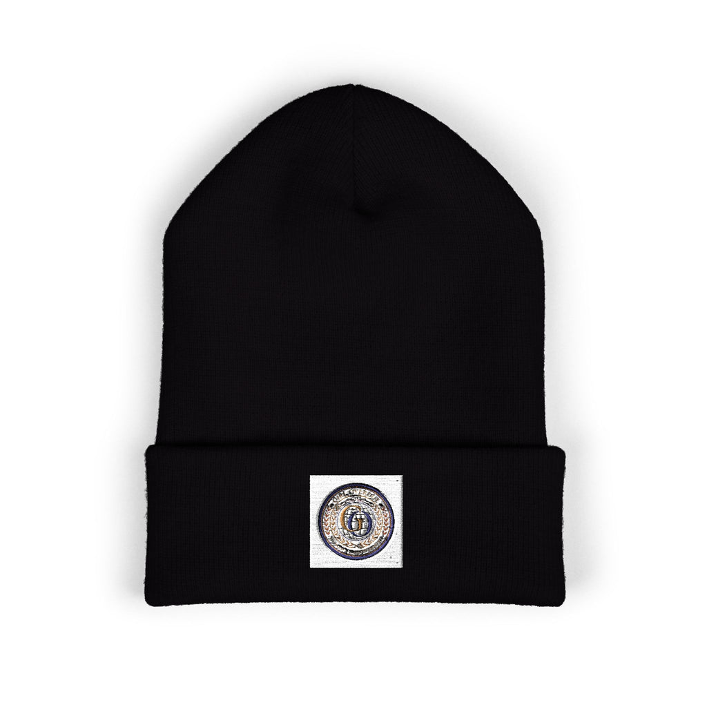 Embroidered Minimalist Circle Logo Cuffed Beanie