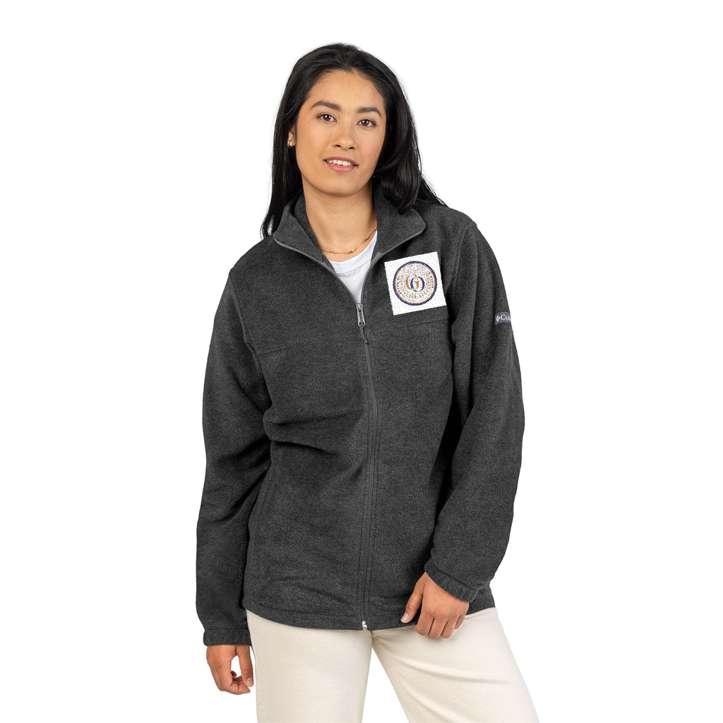 Embroidered Fleece Jacket — Nautical Compass Crest