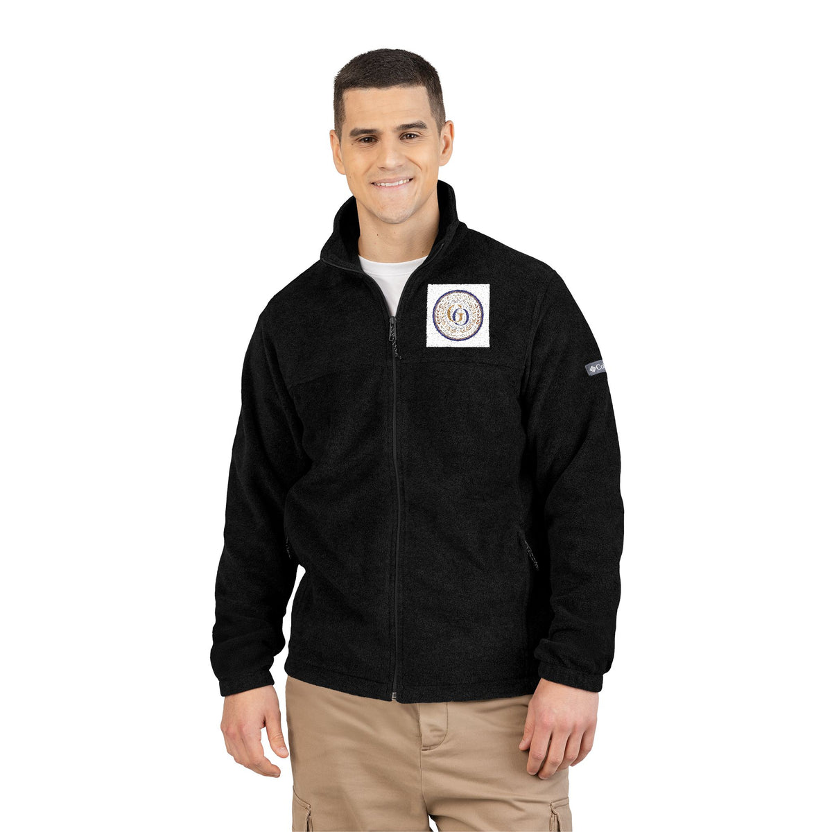 Embroidered Fleece Jacket — Nautical Compass Crest