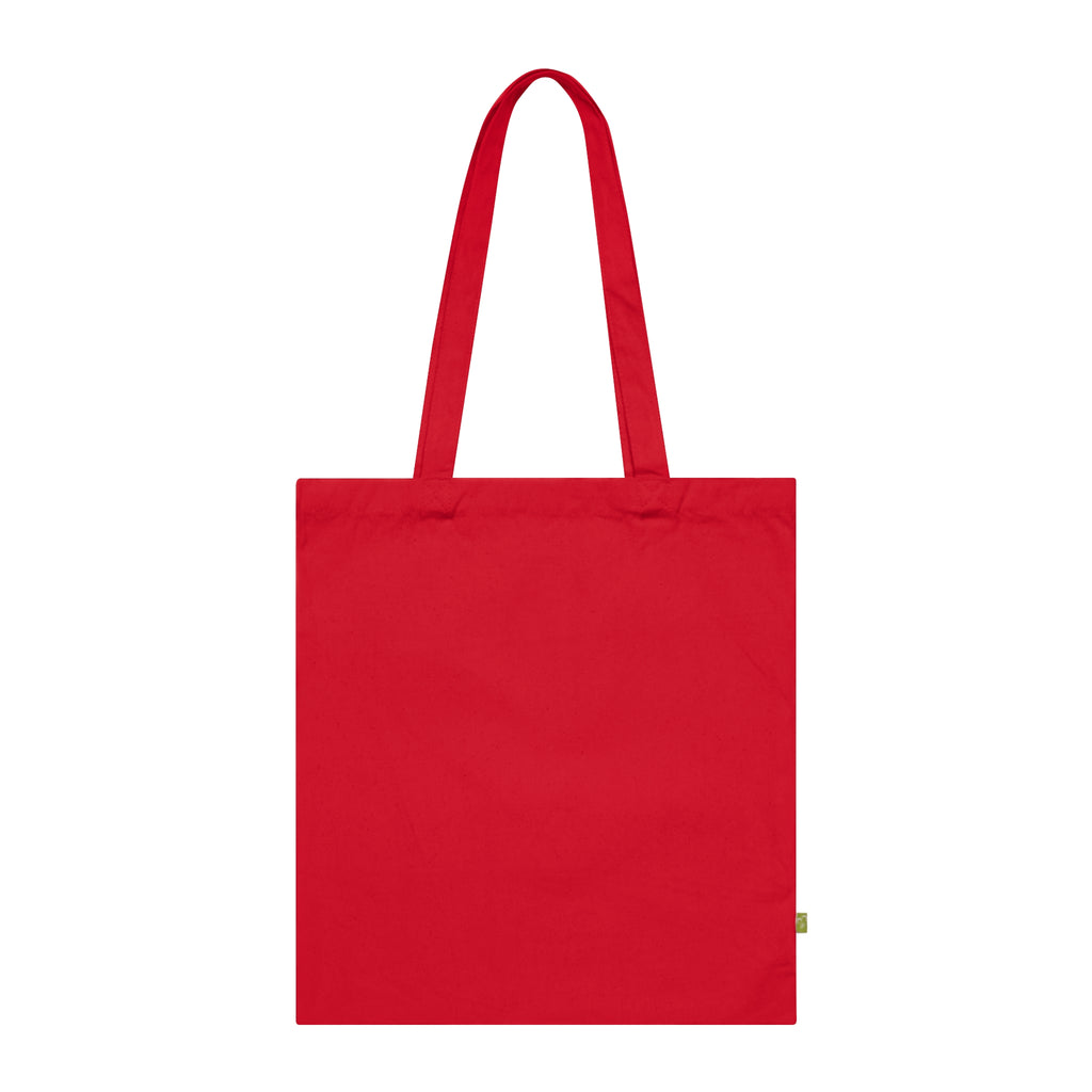 Girl Overdoing It Emblem Tote Bag — Organic Cotton Navy Reusable Shopper